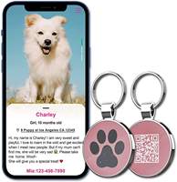Etiquetas de identificación para mascotas NFC con código QR de Metal personalizado de la mejor calidad al por mayor, etiquetas antipérdida para perros y gatos