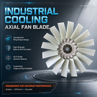 Hélice de ventilateur axial en nylon à 16 pales P6-PAG pour moissonneuse-batteuse, tracteur, générateur diesel, ventilateur de refroidissement de radiateur