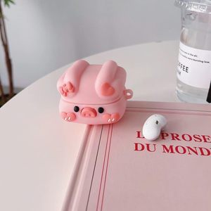 Étui de protection pour écouteurs en silicone caoutchouc personnalisé en forme de <span class=keywords><strong>cochon</strong></span> de dessin animé 3D pour Samsung Galaxy Buds 2 Pro Live FE - Product Image 3