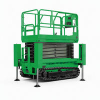 Harga Pabrik Platform Kerja Udara Scissor 6-14m, Platform Lift Scissor Elektrik Self-Propelled Dengan Alas Kokoh