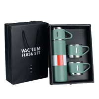 Ensemble Cadeau de Noël de 3 Pièces : Gobelets Isothermes en Acier Inoxydable, Bouteille Thermos de Voyage et d'Extérieur pour Thé, Café et Eau, Idéal pour Cadeaux d'Affaires