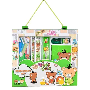 Set di cancelleria personalizzato Kawaii Cute School Girls Set di cancelleria astuccio regalo Set stazionario con borsa