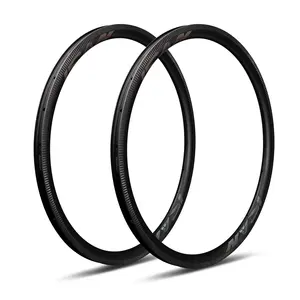 Ruedas de Bicicleta de Carretera ICAN con Freno de Disco, Logotipo Láser Brillante, <span class=keywords><strong>Ciclocross</strong></span>, Carbono, 35C, Superligeras, Clincher - Product Image 1