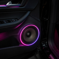 Anneau lumineux ambiant LED RGB pour haut-parleur de voiture, 3,5, 5, 6,5, 8, 10, 12 pouces, télécommande, éclairage décoratif audio pour voiture