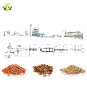 Usine de production d'aliments aquatiques flottants pour <span class=keywords><strong>animaux</strong></span> à base de farine de maïs et de farine de soja, machines d'extrusion et équipements de séchage - Product Image 1