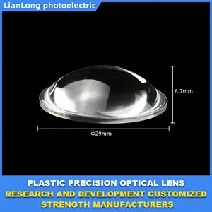 Lianlong PMMA Пластиковые оптические плоско-выпуклые прожекторы, фокусирующие светодиодные осветительные линзы, светодиодные плоско выпуклые линзы