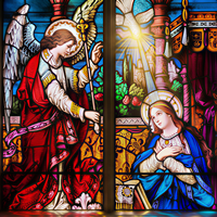 Panel de Vidrio Artístico Decorativo con Figura Religiosa, Laminado Impermeable, Diseño Personalizado para Iglesia, Hotel, Villa, Baño, Moderno