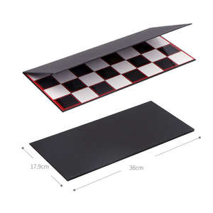 Set 2 in 1 Pieghevole in Cartone per Scacchi, <span class=keywords><strong>Dama</strong></span> e Backgammon, Scacchiera in Legno Fatta <span class=keywords><strong>a</strong></span> Mano - Product Image 5