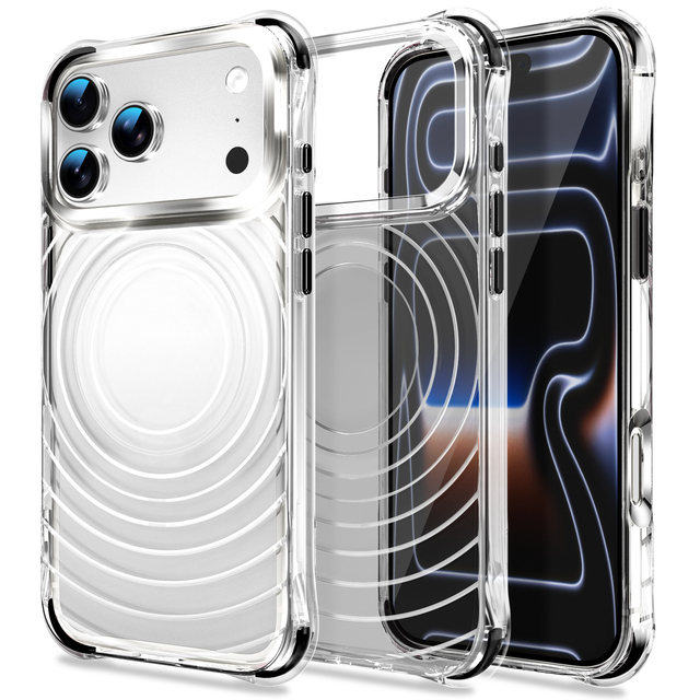 For iPhone 17 Pro Max Case Transparent Shockproof Clear Cover for iPhone 16 15 14 Anti-Yellowing Drop Protection Wholesale Slim