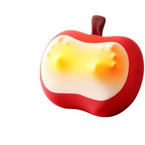 Masajeador de cintura con forma de manzana Hongguoguo, batería de 2000 mAh, almohada de masaje con terapia de calor y luz roja para aliviar el dolor de cuello y espalda - Product Image 4