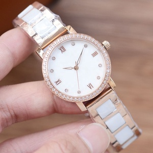 Elegant Rose Gold <strong>Women's</strong> <strong>Watch</strong> Diamond Bezel Stainless Steel Quartz Wristwatch for Gift <strong>Sets</strong> - Product Image 5