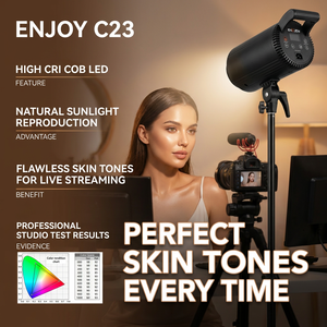 Lámpara LED Profesional ENUJOY C23 de 100W, 3 Colores de Luz, Video LED - Product Image 4