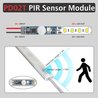 Sensor de Movimiento Infrarrojo PIR Inteligente Slovelight PD02T, DC12V/24V, Distancia Ajustable, 3A, con Rango de Detección de 2m, Venta al Por Mayor
