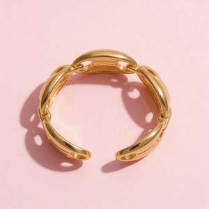 Valentinstag Vintage Hochzeit Verlobung Manschette Gold Doppelherz Edelstahl Versprechen Damen Band Fingerringe - Product Image 3