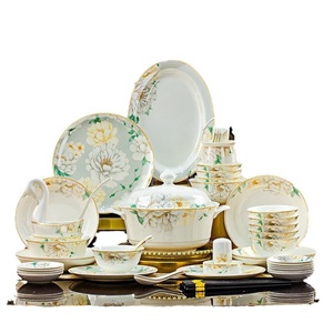 Vaisselle en céramique de Jingdezhen, Nouveauté 2026, Service de table en porcelaine fine, Assiettes domestiques, Assiettes de bien-être, Vente en gros pour cadeaux - Product Image 5