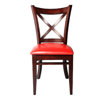 Chaises de salle à manger en bois rembourrées, en bois massif avec pieds en bois de caoutchouc durable, pour la maison et le bureau