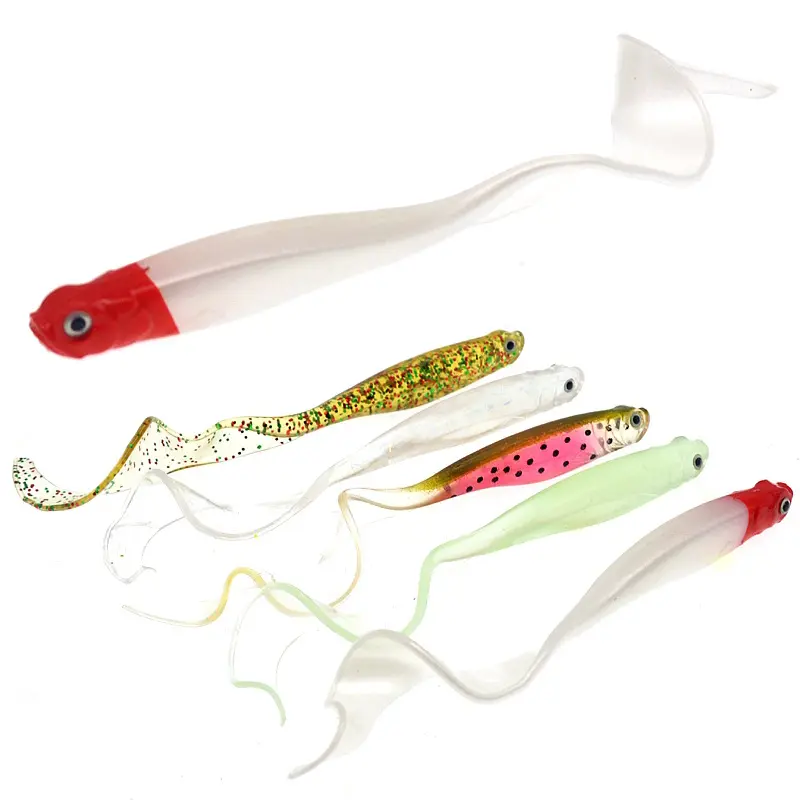 3D Kapuziner Soft Fish 10,5 cm/6,5g Angel köder Köder 4-Farben-Weichplastik-Angelköder