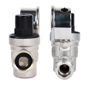 Válvula Reductora de Presión de Agua Ajustable de Latón Sin Plomo COVNA DN20 de 3/4 Pulgadas, Válvula Reguladora de Presión de Agua RV con Manómetro - Product Image 2