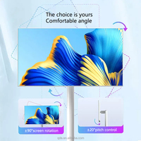 Televisor Inteligente QDE con Pantalla LED, Transmisión en Vivo, Android, Soporte Móvil con Pantalla Táctil y Cámara, de Pie