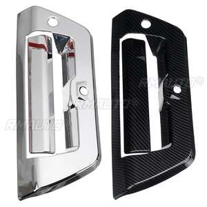 2PCS Couvre-poignée de hayon décoratif avec finition en fibre de carbone chromée pour Ford F150 2015 2016 2017 2018 2019 Accessoires de voiture - Product Image 5