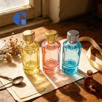 Flacon de parfum en verre de luxe GC 100 ml avec bouchon en métal OEM ODM Logo personnalisé Contenant de parfum haut de gamme