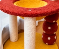 Arbre à chat champignon avec griffoir en sisal, mini-meuble pour chat, perchoir en peluche, jouet interactif pour chats d'intérieur, vente en gros