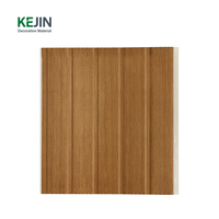 Concave Convexe Rainure En Bois Stratifié Toit Vinyle Décoratif Écologique Grain De Bois PVC Panneau De Plafond
