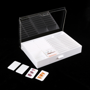 4 Row Buckle Cover Adjustable <b>Nail</b> Art Storage Box Gel Polish Eyelash Jewelry Acrylic Salon Organizer Display Tool <b>Case</b> - Product Image 2