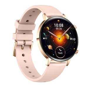 MK96 Rose Gold Smart Watch with Silicone Strap for Women Health Fitness Tracker Heart Rate Monitor 100+ Sports BT Calling - Product Image 3
