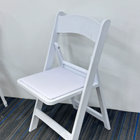 Chaise pliante en plastique blanc empilable ZDY-25, qualité commerciale, résine imperméable, chaise d'extérieur pour événements, location pour banquets