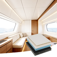Panneau décoratif en nid d'abeille FRP PP insonorisant et résistant à l'humidité pour l'aménagement intérieur intégré des cabines de yachts