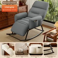 Fauteuil à Bascule Moderne de Luxe pour Adultes, Canapé-Lit Relaxant, Pliant Magique, Inclinable, Cadre en Acier Rembourré Simple pour Salon