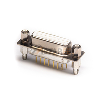 Connecteur femelle D-Sub 15 broches à montage sur circuit imprimé, traversant, pas de 2,77 mm, verrouillage frontal par vis, prise standard DB15
