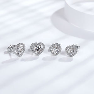 Rui Zun Pure Stud – Boîte à bijoux pour femme, accessoires de mode en argent, boucles d'oreilles en forme de cœur - Product Image 3