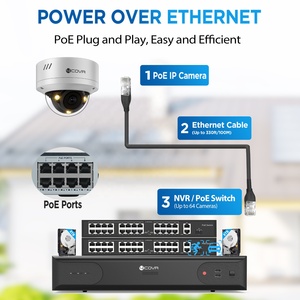 Système de caméra de sécurité filaire PoE 4COVR 64 canaux, 48x 5MP IP CCTV, audio bidirectionnel, projecteur couleur, détection d'intrusion IA, <span class=keywords><strong>kit</strong></span> NVR 64CH - Product Image 3