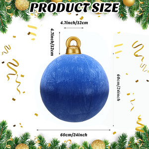 Lớn Nhung Đổ Xô Giáng Sinh Quả Bóng Trang Trí Đảng Treo Inflatable Đồ Trang Trí Giáng Sinh Quả Bóng Kích Thước Lớn - Product Image 2