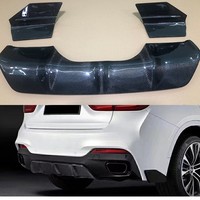 Kit de carrocería de fibra de carbono para BMW X5 X6 F15 F16: Labio delantero, labio trasero, faldones laterales, alerón trasero, capó, parrilla delantera y cubiertas de espejos