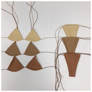 ชุดว่ายน้ำทูพีซแบบใหม่ น่ารัก สไตล์ Thong สำหรับผู้หญิง ผลิตชุดว่ายน้ำ บริการ OEM รับผลิตบิกินี่ - Product Image 1