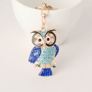Creative Cartoon <strong>Owl</strong> Car <strong>Keychain</strong> Bag Accessories Buckle Zinc Alloy Rhinestone Pendant <strong>Keychain</strong> - Product Image 4