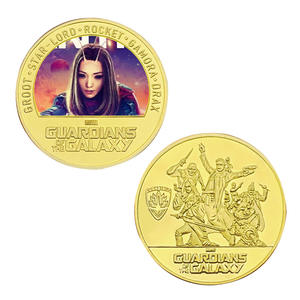 7 Pièces de monnaie commémoratives en or de la série Marvel des Gardiens de la Galaxie, films américains, objets de collection - Product Image 4