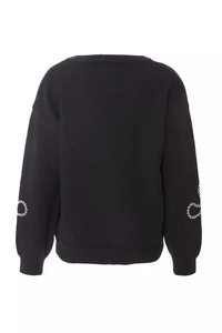 Vente en gros <span class=keywords><strong>Pull</strong></span> mode d'automne pour femmes <span class=keywords><strong>Pull</strong></span> à manches longues en tricot <span class=keywords><strong>noir</strong></span> à point de fleurs <span class=keywords><strong>Pull</strong></span> d'hiver de haute qualité pour femmes - Product Image 6