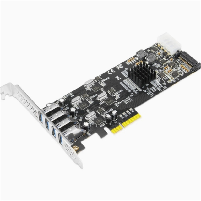 Superior Quality PCIE x4 to four-port USB3.0 expansion card Independent channel USB3.0 Industrial desktop computer adapter card