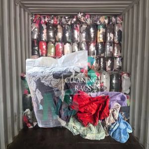 Trapos de Algodón Reciclado Sin Pelusa para Limpieza Industrial, Trapos de Algodón para Maquinaria, Trapos Industriales para Limpieza - Product Image 1