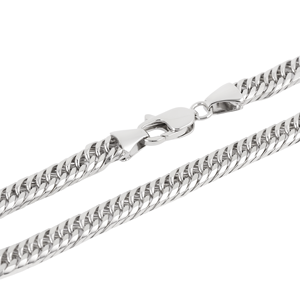 Bracelet robuste en platine Pt950 blanc à triple fermoir avec maillons décalés pour homme et femme, idéal pour l'extérieur et les occasions exigeantes - Product Image 3