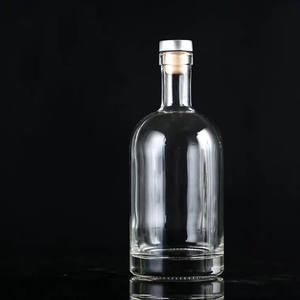 Botella de Vidrio Transparente para Vino de Frutas, Botellas de Vidrio para <span class=keywords><strong>Alcohol</strong></span>/Licores/Bebidas Espirituosas con Tapón de Corcho, Botella de Vidrio para Vodka, <span class=keywords><strong>Whisky</strong></span>, Vino Tinto - Product Image 6