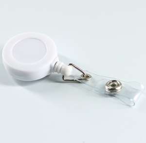 Factory Wholesale Id Card Reels With Clip Name Reel Round Office School Supplies Retractable <b>Lanyard</b> Badge Holder - Product Image 3