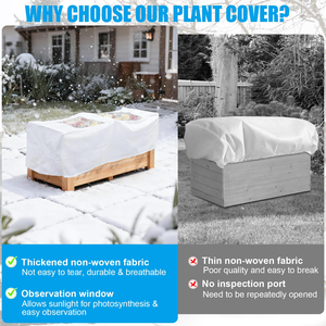 Copertura rettangolare per fioriere, protezione invernale per piante, coperture antigelo per fioriere con coulisse per balcone - Product Image 3