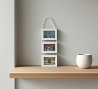 Haute qualité Minimalist 3 ouvert avec cadres en bois de corde pour la décoration intérieure