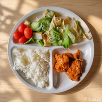 Assiette pour bébé en mélamine à trois compartiments de 9 pouces, durable, écologique, design personnalisable