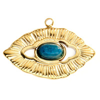Pendentifs micro-incrustés en forme de goutte d'huile colorée, mini-turquoise, plaqués or 18 carats, pour la fabrication de colliers - Nouveauté transfrontalière
